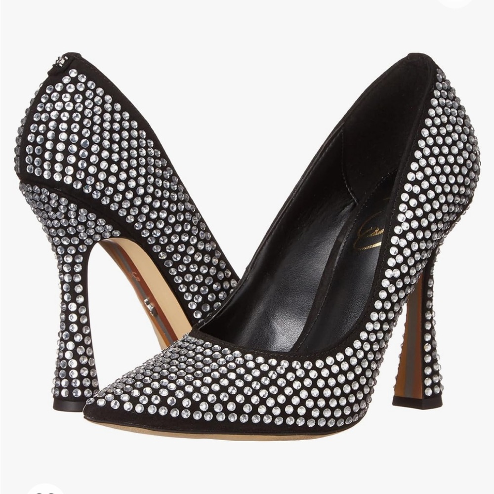 Sam‎ Edelman Antonia Glitz black heel pumps New 7